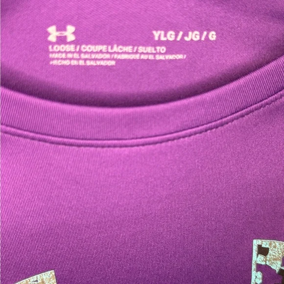 Under Armour Purple Kids Shirt - Picture 2 of 3